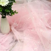 ✳℡ 1Meter Sequin Tulle Glitter Bubble Gauze Fabric Mesh DIY Table Cloth Skirt Tutu Wedding Birthday Celebration Festival Decoration