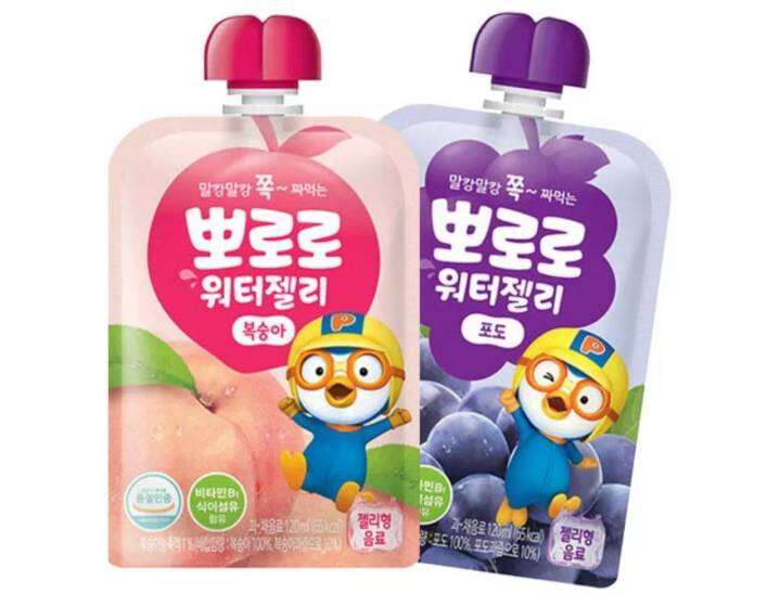 Pororo Jelly Series Peach/ Grape 120ml 啵乐乐 果冻系列 水蜜桃味/ 葡萄味 | Lazada