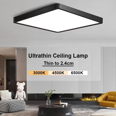 Led Ceiling Lamp 2.4cm Ultra Thin 24w 36w Modern Panel Ceiling Lights For Living Room Bedroom Kitchen Indoor Lighting 85V-265V