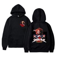 [Qinqin clothing]ภาพยนตร์สยองขวัญเด็ก39; S เล่น Chucky ฮาราจูกุพิมพ์ H Oodies เย็นโลโก้ลำลองเสื้อสวมหัว Streetwear แฟชั่นเสื้อแขนยาว