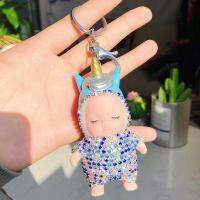 ยูนิคอร์นเด็ก Keychain Lady จี้ Ins ตาข่ายนำเทรนด์แฟนตาซีสีแดงเพชร Ponys พวงกุญแจคู่การ์ตูนสร้างสรรค์กระเป๋าพวงกุญแจจี้ All-Match