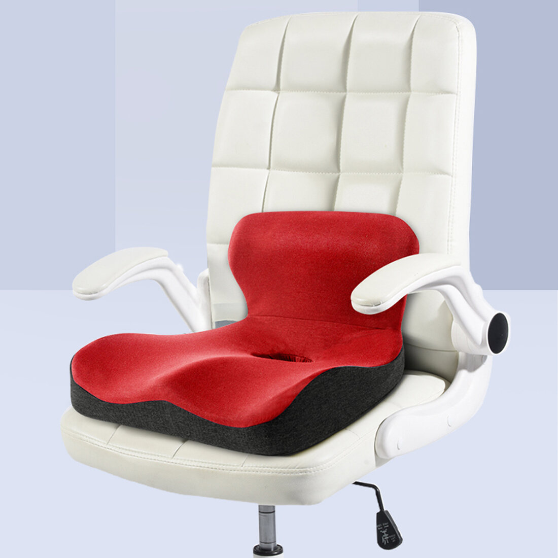 Memory Foam Sciatica Pillow for Sitting Coccyx Chair Cushion for Car,Wheelchair,Computer,Truck,Gaming Chair Orthopedic Seat Pad Car Seat Cushion for Office Desk Chair Tailbone Pain Relief Cushion