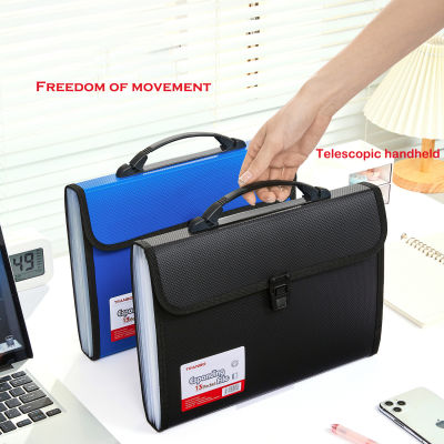 13 Pockets Expanding Wallet Office And School Document Organizer A4 Size Paper Storage Case A4 Size Organ Bag Portable Expanding File Folder A4 Size Document Organizer