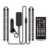 4872 LED Interior Car Lightings Strip USB App Remote Control Ambient Lamp Multiple DIY Modes Under Dash Decorative Lights