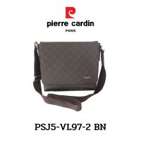 Pierre cardin (ปีแอร์การ์แดง) กระเป๋าสะพายข้างหนังแท้ กระเป๋าหนังทรงแมสเซนเจอร์ กระเป๋าเอกสาร มีช่องใส่ของเยอะ รุ่น PSJ5-VL97-2  พร้อมส่ง