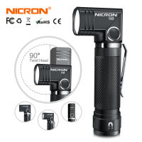 NICRON N9ไฟฉาย LED ยุทธวิธี90องศาบิด1000LM Lumens สูงกันน้ำ IP65แม่เหล็กมินิไฟฉายแสงกลางแจ้ง