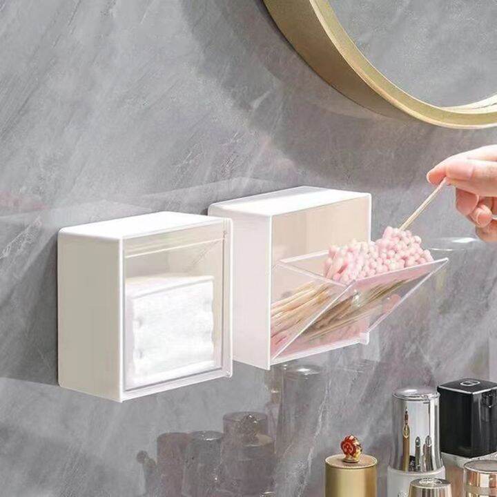 plastic-wall-mounted-storage-boxes-dustproof-bathroom-organizer-for-cotton-swabs-makeup-adhesive-small-jewelry-holder-box