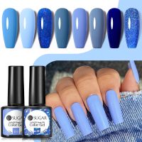 UR SUGAR 7.5ML Bright Blue Glitter Color Gel Polish Nail Art Manicure Pure Gel With Matte Effect UV Gel