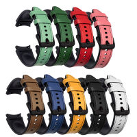 20mm watch strap for Samsung Galxy watch 4 44mm 40mm Pressure line Leather Wrist band celet Galaxy watch 4 classic 46mm 42mm