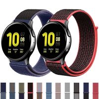 [HOT CHALIUIUILILXWE 607] สายไนลอน20มม. 22มม. สำหรับ Samsung Galaxy Watch 4 5 Pro 45Mm Active 2 S3เกียร์ชายแดน Huawei GT 2 2e 3 Pro Strap