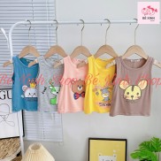 Áo Thun Ba Lỗ Sát Nách Cho Bé Trai Bé Gái Minky Mom Áo 3 Lỗ Sát Nách Thun