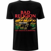 Top Sale Mens Short Sleeve Bad Religion Los Angeles Is Burning Slim Fit T-Shirt New Summer Casual Loose Tee for Dad/Boyfriend  DOS4