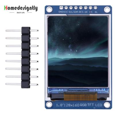 1.8นิ้วหน้าจอ LCD RGB TFT ST7735S ไดรฟ์ IC SPI พอร์ตอนุกรมความละเอียด128X160สำหรับของตกแต่งงานปาร์ตี้ SMT32 Arduino