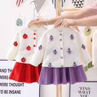 Fashion Autumn winter childrens clothing Toddler girls clothing set long sleeve sweater top + dress clothing childrens clothing