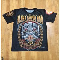 2023 newAKP Alpha Kappa Rho Akrho Fratshirt 50th Anniversary 2023 New Akp Frat Shirt Skeptron 1973 The Golden 50 Anniversary TRIBAL Full Sublimation Black Tshirt