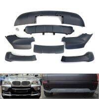 7Pcs/Set Car Air Aerodynamic Front Rear Bumper Cover Full Body Kits For BMW E70 X5 2007 2008 2009 2010 ABS Plastic