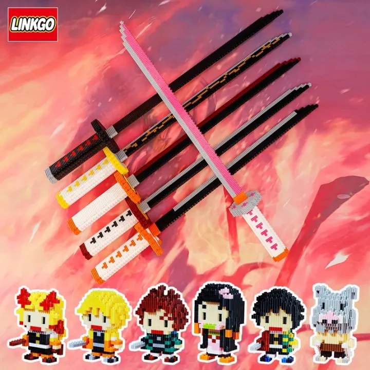 Fit Lego Blocks Building Demon Slayer Sword Toy Anime Assembled ...