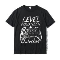 Level 14 Unlocked Awesome Since 2005 14Th Birthday Gamer T-Shirt Summer T Shirts Men Cheap Cotton Male Tops &amp; Tees Printing