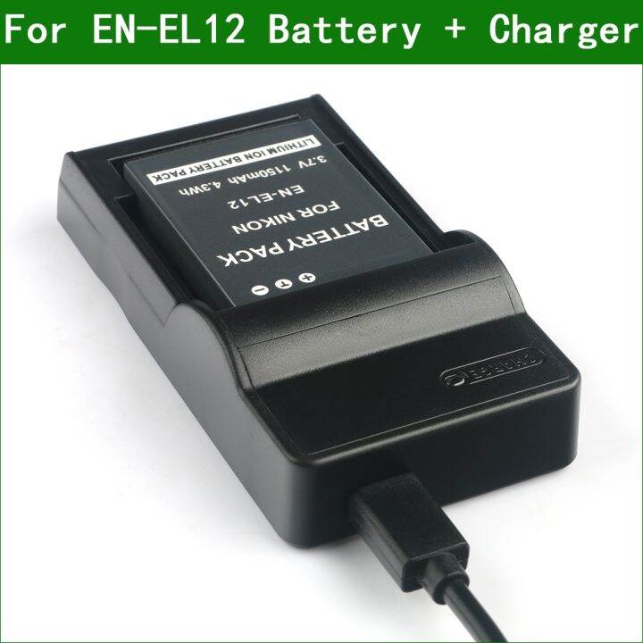 Free shipping☾☂ EN-EL12 ENEL12 EN EL12 Digital Camera Battery Charger for  Nikon COOLPIX P300 P310 P330 P340 S1000pj S1100pj S1200pj S31 S6000 |  