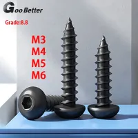 M3 M4 M5 M6 Black Button Head Allen Hex Self Tapping Screw Round Pan Head Socket Screws