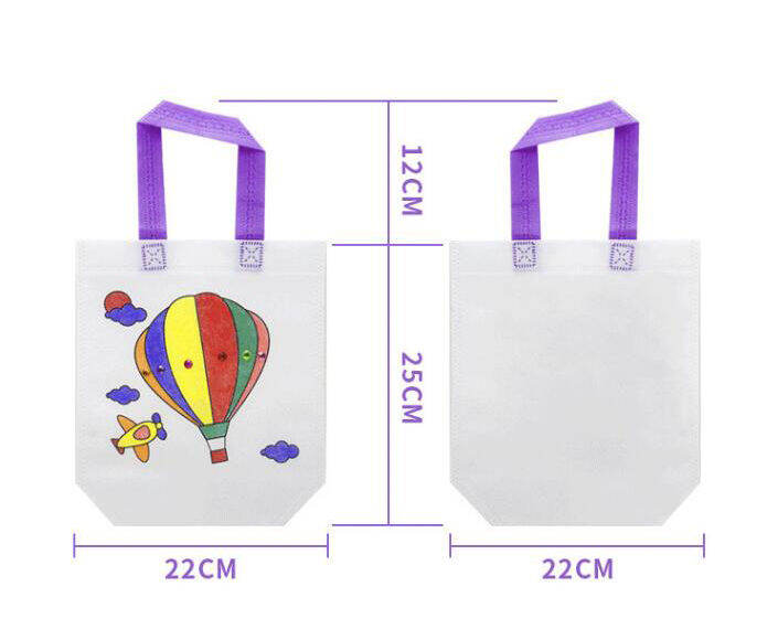 2022diy-กราฟฟิตีกระเป๋าที่มีเครื่องหมายเพชรสติกเกอร์ภาพวาดที่ทำด้วยมือไม่ทอกระเป๋าสำหรับเด็กศิลปะหัตถกรรมสีบรรจุวาดของเล่น