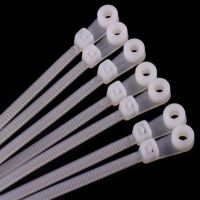 Fixed Head Cable Ties Gb Plastic Nylon Cable Ties with Screws and Round Holes Ring Buckle Cable Ties Nylon Bag Zip Tools