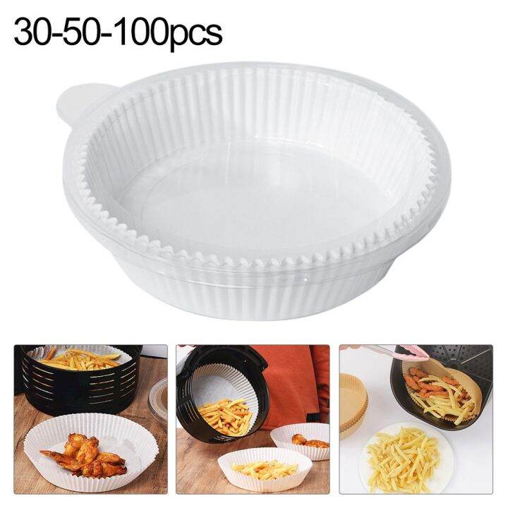 【Ready Stock】 Special Paper For Air Fryer Food Grade Oiled Paper Round