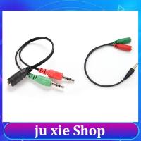 JuXie store 3.5Mm Audio Male Jack To 3.5 2 Female To Male Plug Cable Headset Adapter Y Splitter