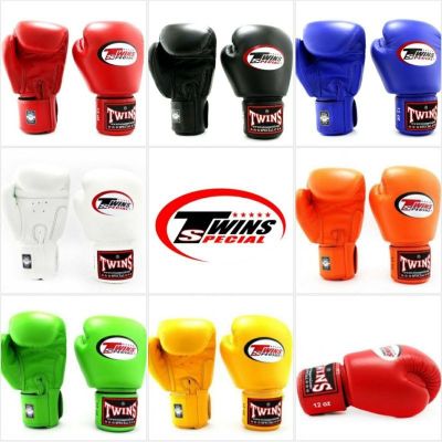 นวมชกมวยหนังแท้ ทวินส์ สเปเชียล นวม นวมมวยไทย นวมผู้ใหญ่ นวมต่อยมวย นวมซ้อมมวย Twins Special Boxing Gloves BGVL3