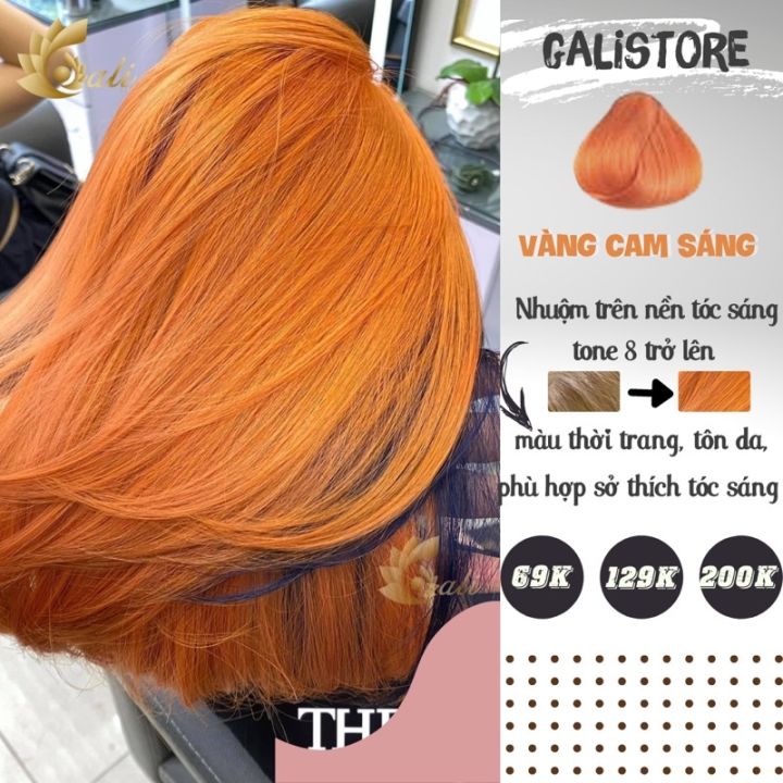 Thuốc nhuộm tóc màu vàng cam đang trở thành một trong những sản phẩm được ưa chuộng nhất trong ngành làm đẹp. Hãy xem hình ảnh liên quan để khám phá những sắc màu đầy mê hoặc và kiểu tóc đẹp mắt.