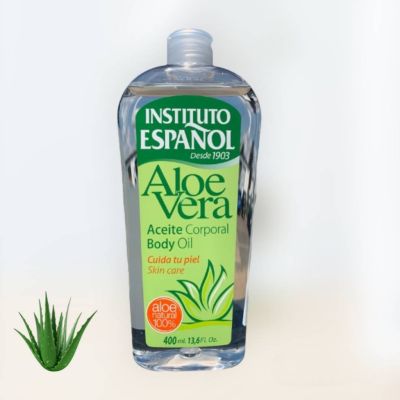 🛍 Instituto Espanol aloe vera body oil 400 ml. บำรุงผิวพรรณให้ชุ่มชื้น ลดอาการอักเสบของผิว(ว่านหางจระเข้ )