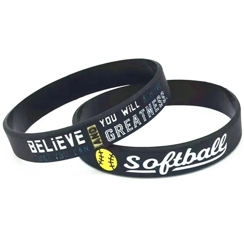 Baseball Silicone Rubber Bracelets Rubber Wristbands Baseball Bracelet  Wristband