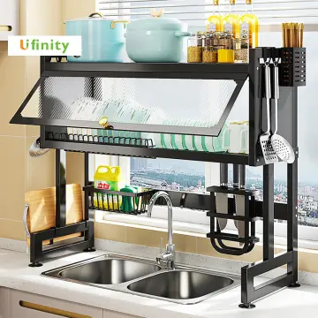  Over Sink Dish Drying Rack,dustproof,Large Dish Rack