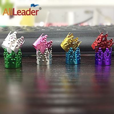 Colorful Dreadlock Beads Cuffs Clips Spiral Braid Ring Human Hair Micro Ring Extensions Hair Beads For Kids Tube Bead Accessorie Adhesives Tape