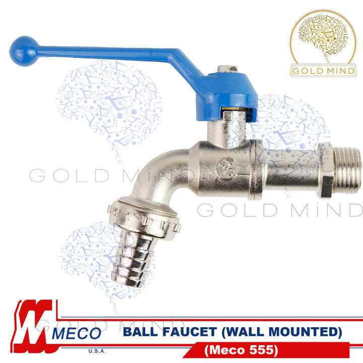 Meco Ball Faucet Wall 1/2 Chrome Plated Brass Gold Mind Everyday Low