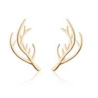 [COD] Korean personality animal ins girl Mori all-match antler earrings ear bone nail wholesale