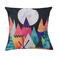 18 x 18 Cushion Cover Geometric Design Home Decor Design Throw Pillow Cover Pillow Case 18 x 18 Inch Cotton Linen for Sofa (Gift D)