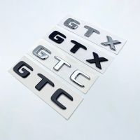 ตัวอักษรแบน3D ABS สัญลักษณ์ GTX GTC 4 6สำหรับรถยนต์โฟล์กสวาเกนประตูท้ายรถตราป้ายสติ๊กเกอร์สัญลักษณ์โครเมี่ยมสีดำ