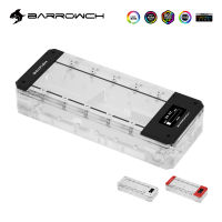 BARROWCH คอมพิวเตอร์ Water Cooling Build Reservoir,5V ARGB G14 "Water Tank 150200250Mm,Black,Silver,Red, FBRE1-200Y