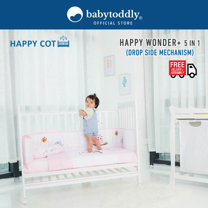 [Free Delivery And Installation] Happy Cot Happy Wonder+ 5in1 Baby