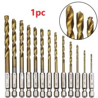 HSS Drill Bit High Speed Steel Titanium Coated Drill Bit 1/4 Hex Shank Drilling Tools Hard Metal Drill1.5mm-6.5mm Drills Drivers