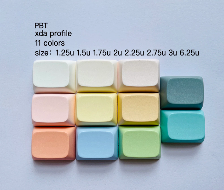 xda-keycap-พร้อมส่งในไทย-blank-xda-profile-ขนาด-1-25u-1-5u-1-75u-2u-2-25u-2-75u-มี-12-สี-คีย์แคป-ปุ่มกด-เปล่า-pastel-พาสเทล