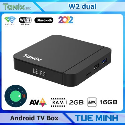 Tanix W2 Amlogic S905W2 Android 11สมาร์ททีวี Box2GB 16GB 2.4G 5G Dual Wifi 100M BT 4K ชุดกล่องด้านบน Media Player เครื่องรับสัญญาณทีวี