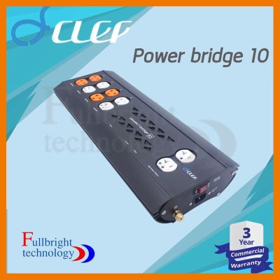 สินค้าขายดี!!! Clef Audio Powerbridge 10 ปลั๊กรางกรองไฟ กันไฟกระชาก 10 ช่องเสียบ พร้อมช่อง High Power รับประกันศูนย์ 3 ปี ที่ชาร์จ แท็บเล็ต ไร้สาย เสียง หูฟัง เคส ลำโพง Wireless Bluetooth โทรศัพท์ USB ปลั๊ก เมาท์ HDMI สายคอมพิวเตอร์