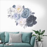 1Pcs Flowers Rich Group Wall Stickers LivingRoom Sofa Self-Adhesive Painting Decoration Decal 30x90CM