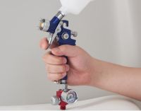❁┋ HVLP mini spray gun with regulator professional touch-up paint sprayer for toy leather furniture and car reparing painting