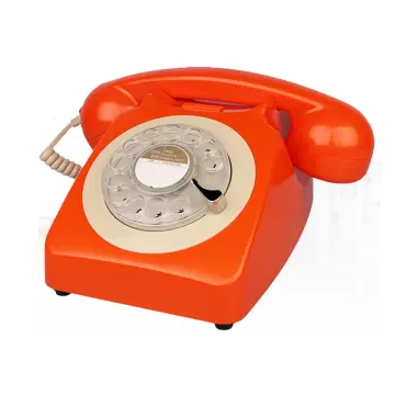 TelPal Retro Single Line Corded Desk Telephone Classic Vintage Rotary Dial  Hands Free Landline Phone for Home/Office/Hotel, Antique Phones for Seniors