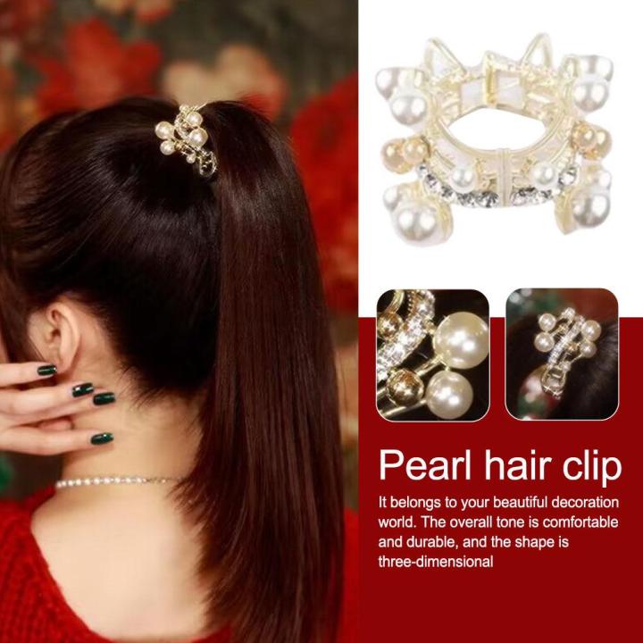 Pearl Mini Hair Clips Hairpin Fashionable Hair Clip Hair Grip Headdress  Claw Horsetail Gilrs Clamp Hair Hair Hair Accessories High R4Q4 