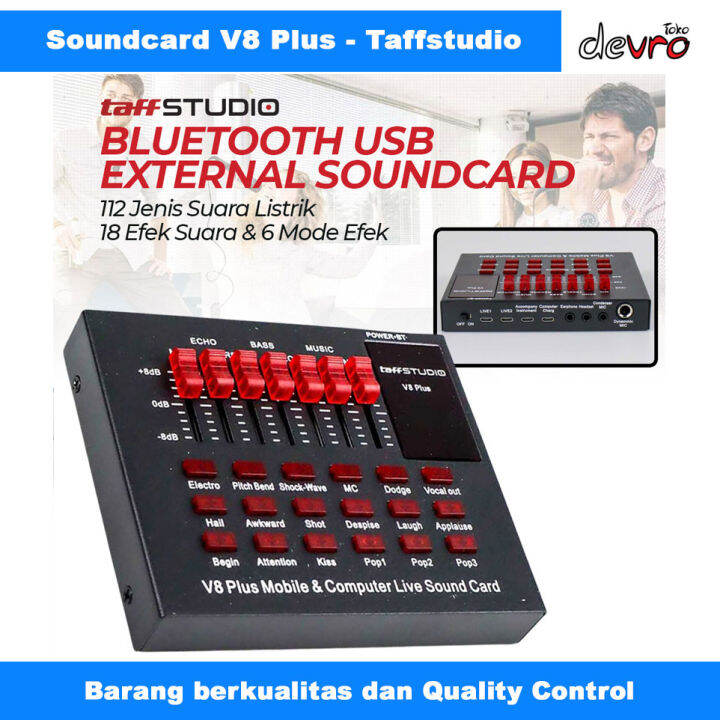 TaffStudio USB External Soundcard V8 PLUS - Bluetooth Audio - Sound ...