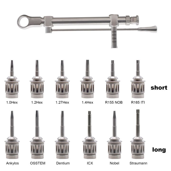 Dental Universal Implant Torque Screwdrivers Wrench Kit 10-70NCM ...